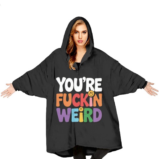 Colorful Affirmation Statement Blanket Hoodies