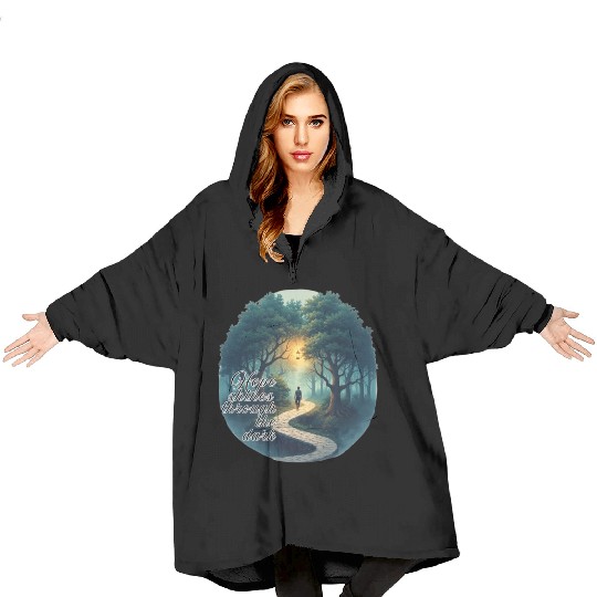 Hope Illuminates the Dark Forest Blanket Hoodies