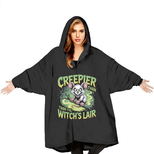 Creeper Mouse in Witch's Lair Design Blanket Hoodies