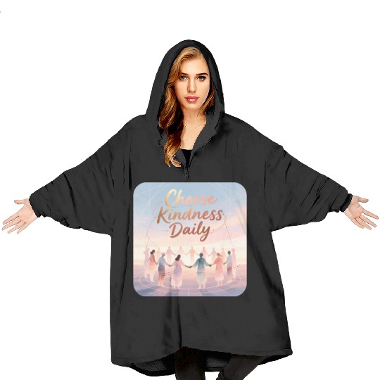 Choose Kindness Daily Inspirational Design Blanket Hoodies