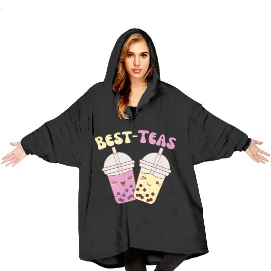 Best-Teas Cute Kawaii Bubble Tea Boba Tea Blanket Hoodies