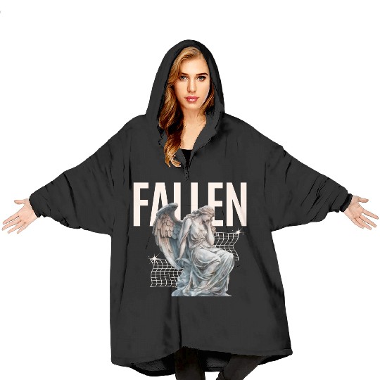 Reflective Angel Sculpture Design Blanket Hoodies