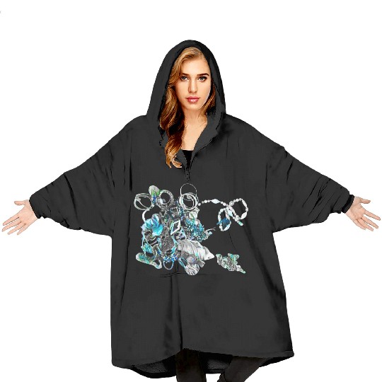 Abstract Jewelry Collage Design Blanket Hoodies