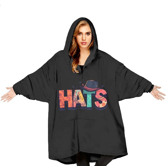 Urban Hip-Hop Graffiti "Hats" Blanket Hoodies