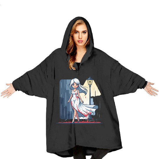 THE LADY IN STREET Blanket Hoodies