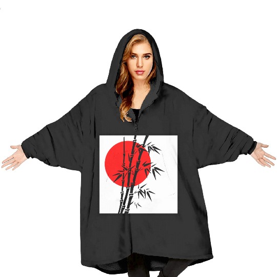 Japanese Bamboo Serenity Blanket Hoodies