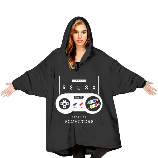 Retro Gaming Controller Adventure Relax Blanket Hoodies