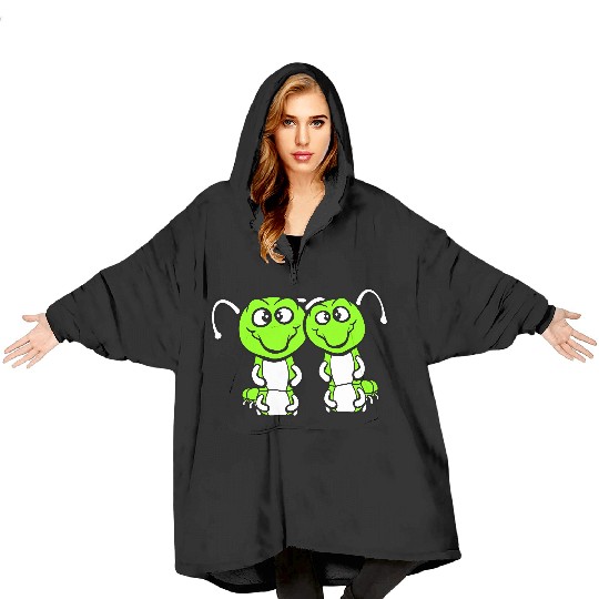 2 caterpillars sweet two friends loving couple fun Blanket Hoodies