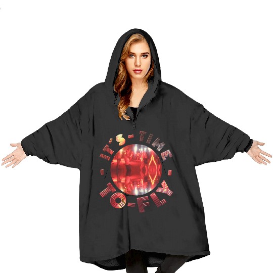 Neon Dance Floor Reflection Design Its Time to fly Blanket Hoodies