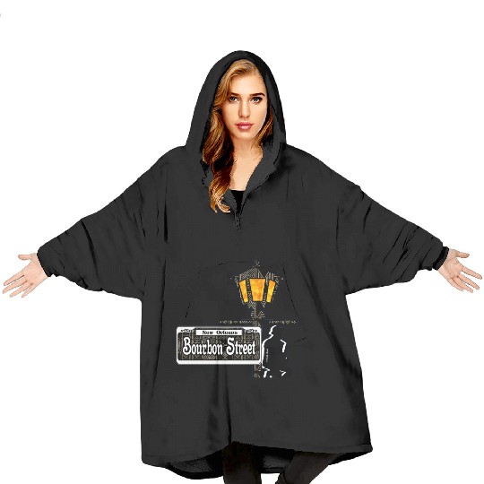 Bourbon Street Saxophonist  Blanket Hoodies