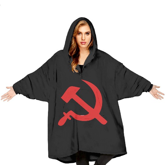 hammer and sickle Blanket Hoodies