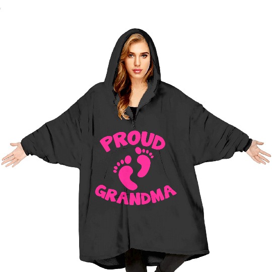 proud grandma with cute little maternity feet Blanket Hoodies