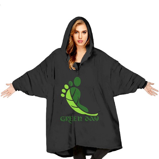 Green day Blanket Hoodies