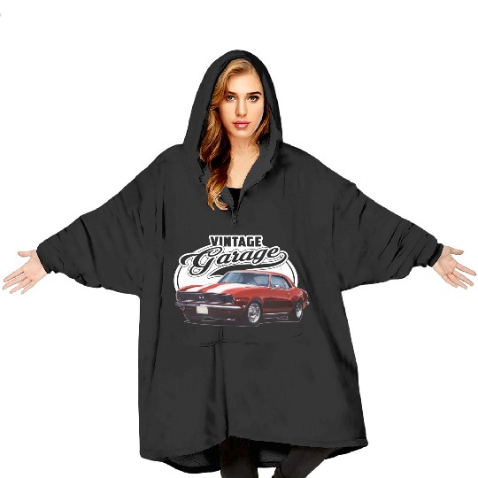 Vintage Camaro Garage Blanket Hoodies