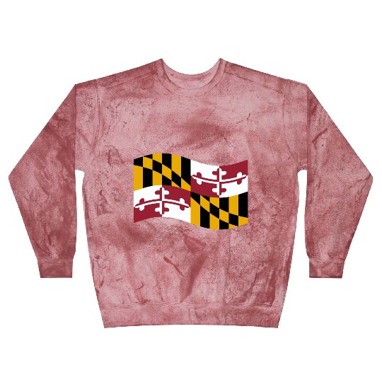 Waving Maryland Flag Blast Sweatshirts