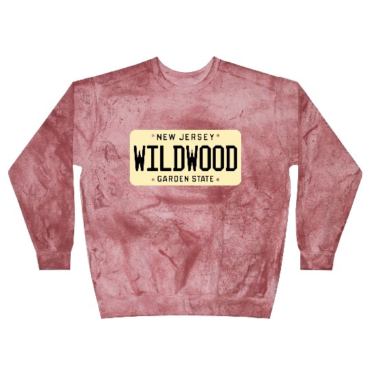 Wildwood New Jersey License Plate Blast Sweatshirts