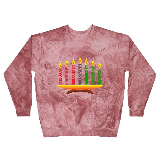 Kwanzaa Holiday Candles Blast Sweatshirts