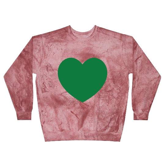 Dark Green Heart Blast Sweatshirts