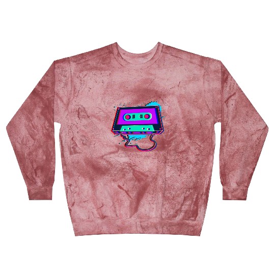 80s Music Cassette Tape : 3D, Neon, 80s songs Blast Sweatshirts