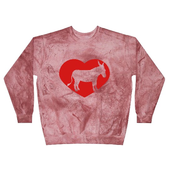 i love love heart donkey horse pony small packelse Blast Sweatshirts