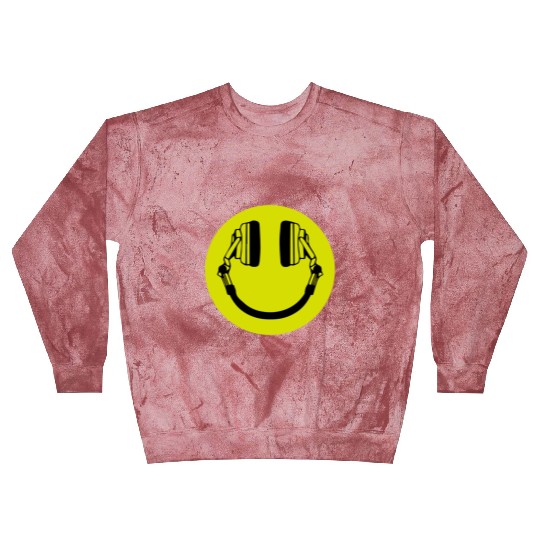 Headphone Smiley Acid House Cans MUSIC RAVE WEED D Blast Sweatshirts