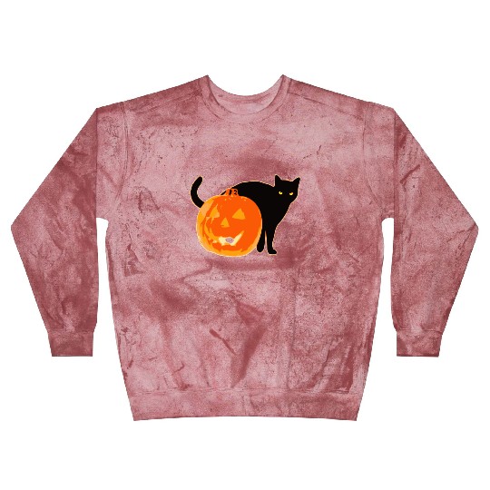 Halloween Black Cat Jack o Lantern Pumpkin Funny Blast Sweatshirts