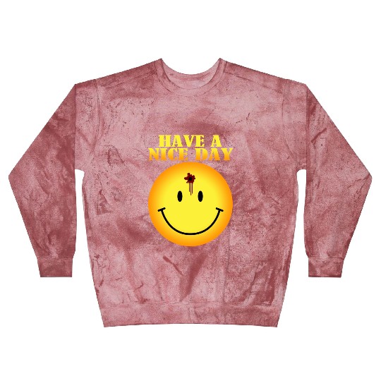 smiley face bullet hole Blast Sweatshirts