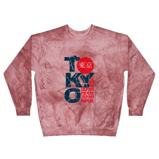 Tokyo japan Blast Sweatshirts stamp lettering.