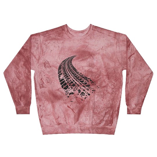 Dirty tire tracks fading into the horizon Blast Sweatshirts