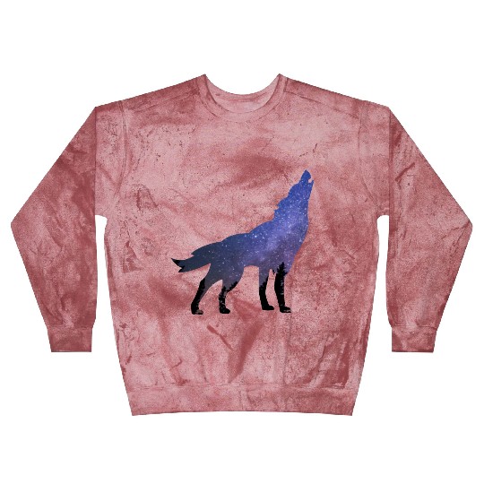 Wolf wolves galaxy howl Blast Sweatshirts