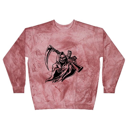 Grim Reaper With Rifle ©WhiteTigerLLC.com Blast Sweatshirts