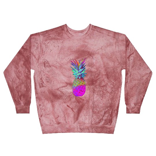 Retrowave Neon Pineapple Vaporwave Hawaiian Gift Blast Sweatshirts