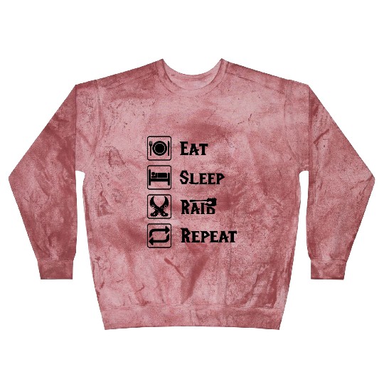 Eat sleep raid repeat world of warcraft present Blast Sweatshirts