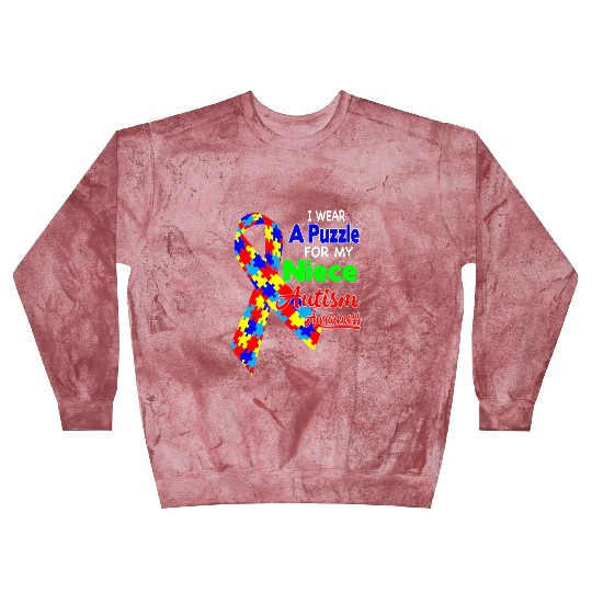 I wear a Puzzle for my Niece Autism Awareness shir Blast Sweatshirts