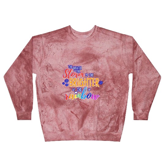 The Greater The Storm The Brighter The Rainbow Blast Sweatshirts