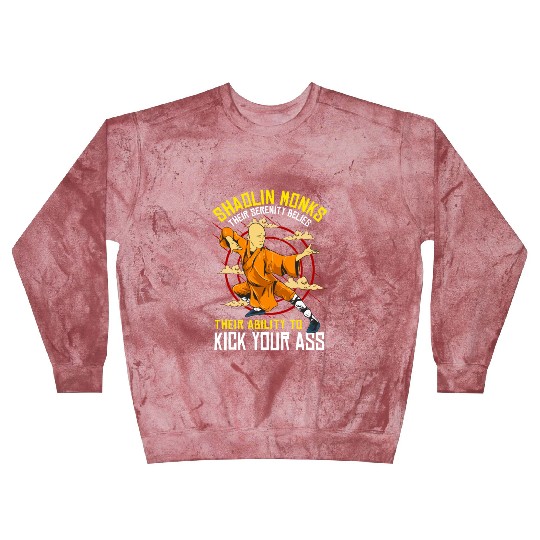 Funny Shaolin Monk Kung Fu MMA Blast Sweatshirts