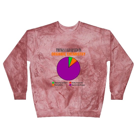 Things I learned in Organic Chemistry pie chart Blast Sweatshirts