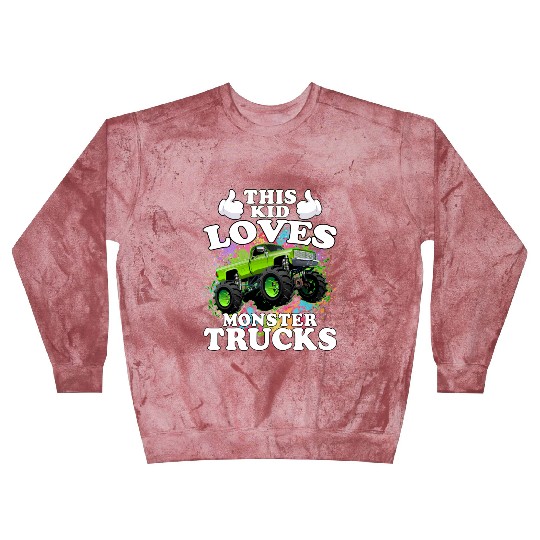 This Kid Loves Monster Trucks Blast Sweatshirts
