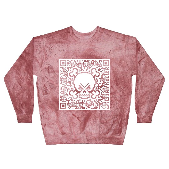 Skull And Crossbones (Quick Response Code / NEG) Blast Sweatshirts