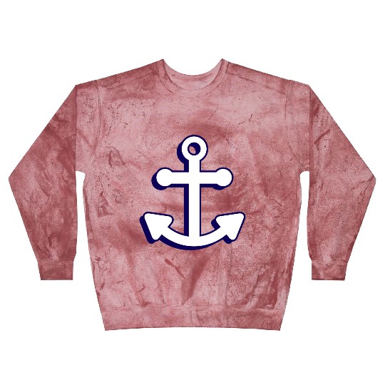 Nautical boat anchor in navy blue and white 3D Blast Sweatshirts