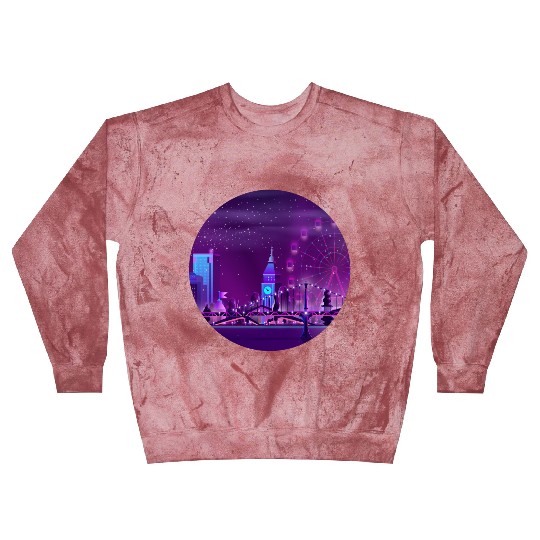 Synthwave Neon City: London Blast Sweatshirts