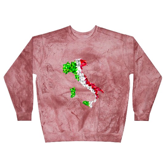 Italy map low poly diamond style Blast Sweatshirts