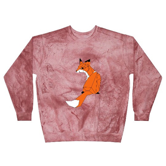 Fox made of triangles and polygons - colors Blast Sweatshirts