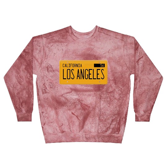 Los Angeles California 1956 yellow license plate Blast Sweatshirts