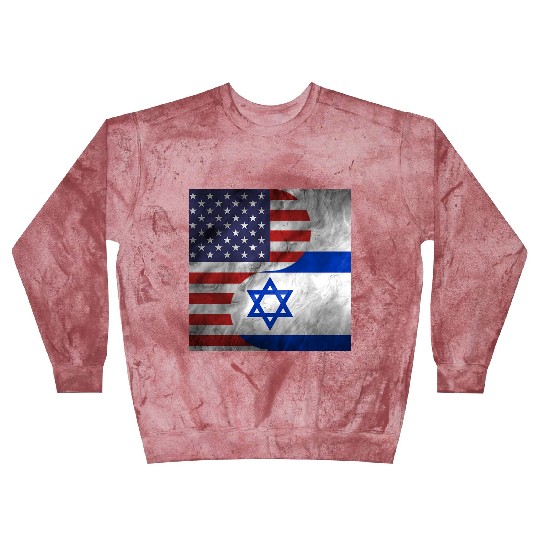 USA Israel Dual Yin Yang Flag Blast Sweatshirts