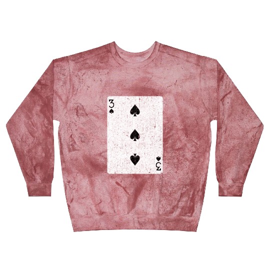 three of spades playing card Blast Sweatshirts