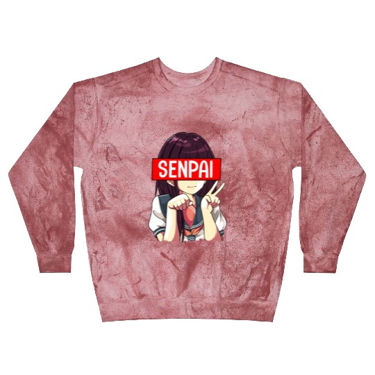 Senpai Anime Girl Japanese Cute Manga Kawaii Blast Sweatshirts