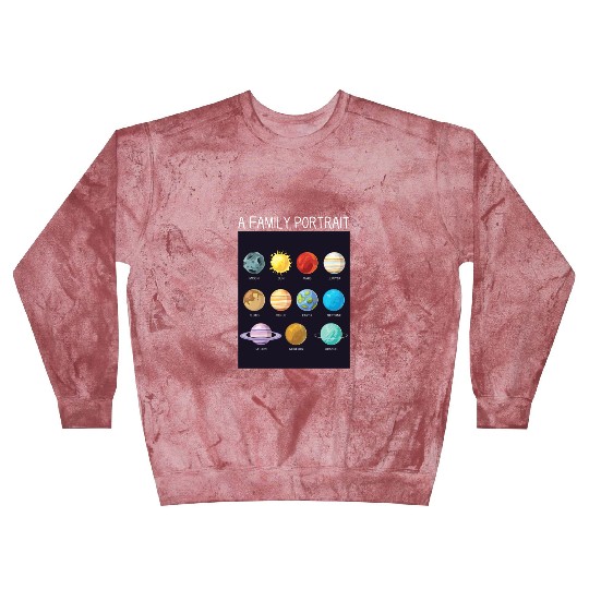 Outer Space Nerd Solar System Planets Sun Moon Blast Sweatshirts