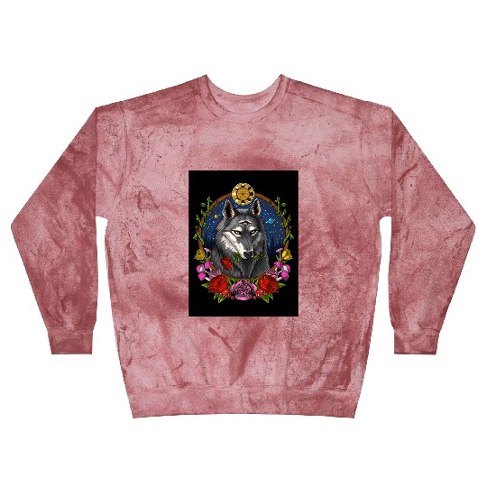 Psychedelic Wolf Blast Sweatshirts