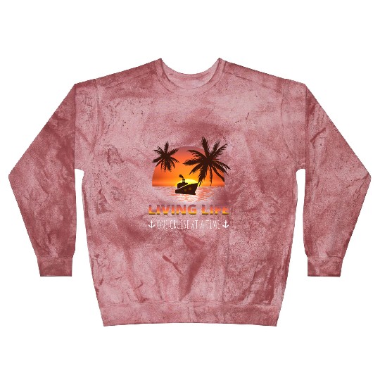 Cruise Ship Vacation Living Life One Cruise At A T Blast Sweatshirts